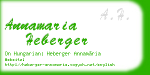 annamaria heberger business card